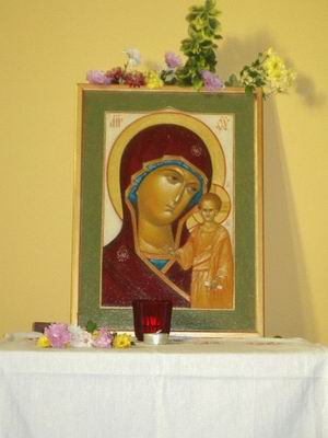 The Mother of God. (Painted by Deacon Paul Hommes)